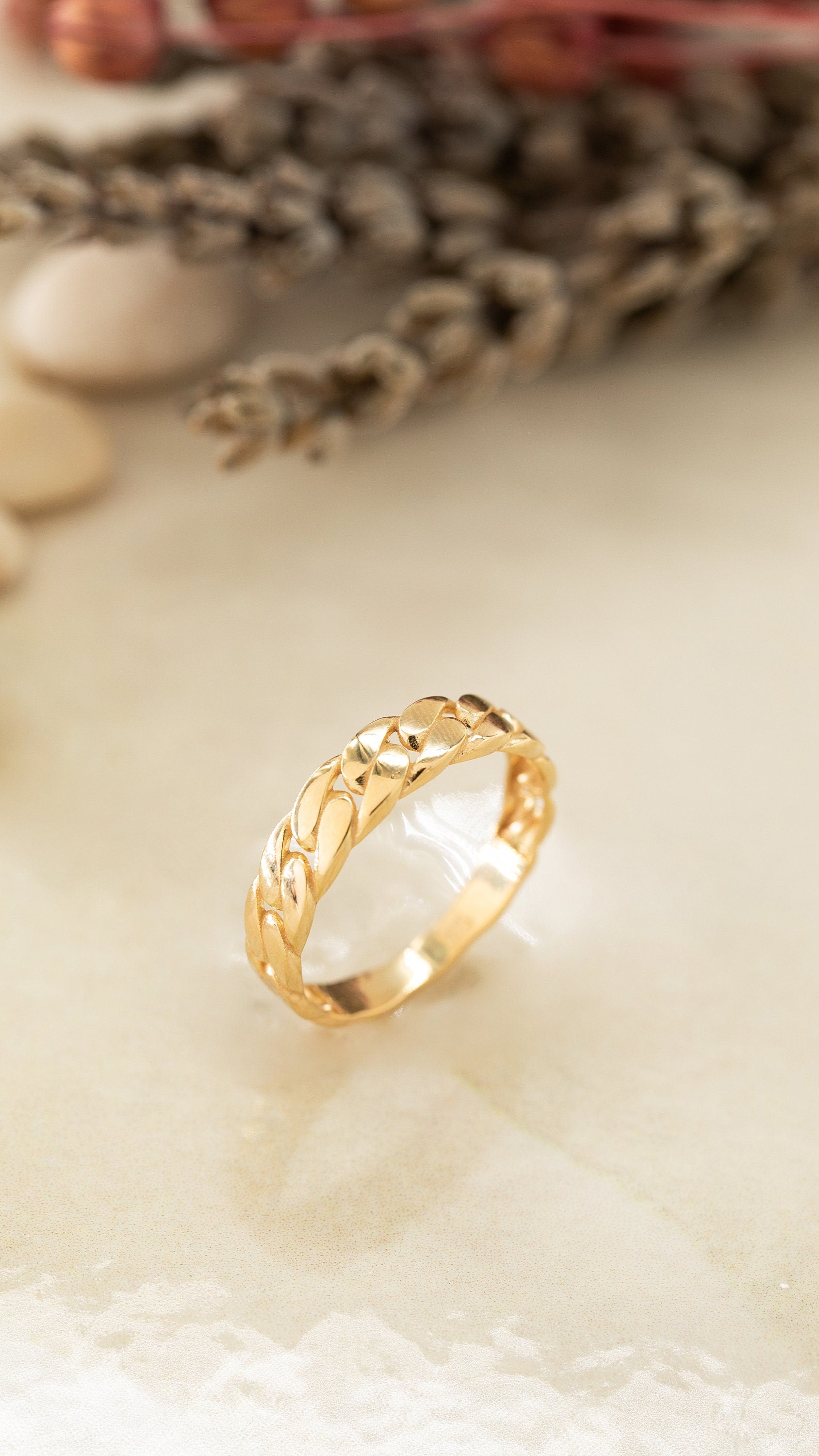 Asymmetric Knitting Dainty Ring For Women 14K Gold Custom Ring Minimal Love Ring Birth Day Gift For Mother Ring Bearer Gift For Her Unique