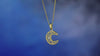 14k Gold Half Moon Necklace Solid Gold Necklace Sterling Silver Crescent Moon Pendant Handmade Celestial Jewelry Lunar Necklace Gift for Her