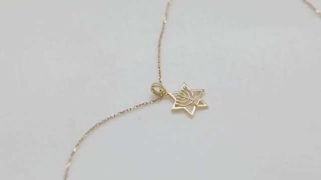 14K Star of David Necklace, Judaism's Iconic Symbol, David Necklace Geometry Necklace,  Gold Judaica Jewelry, Silver Star Of David Necklace