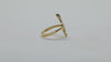 14K Golden Diamond Sneak Ring /  Wild Sneak Golden Ring / Sneak Ring / Ring Gift / Golden Minimalist Ring / Gift For Mother Day