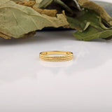 Gold Spiral Twisted Band Engagement Ring, Stacking Ring