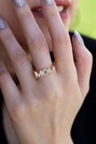14K Gold Mom Ring, Mama ring 14k gold, 925 Sterling Silver Ring, Mama Ring Diamond, Gift For Mom, Mother's Day Gift, Script Mom Ring