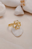 14K Tiny Clover Ring, 925 Silver Four Leaf Clover Ring, Good Luck Ring, Gift for Her, Gift For Mother Day, Mother Day Jewelry