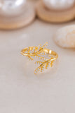 14K Floral Branch Ring , Nature Ring , 925 Silver Vine Ring , Leaf Ring , Summer Ring , Engagement Ring , Promise Ring