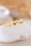 14K 5 Star Ring 925 Sterling Silver Star Motif Ring Star Shaped Ring Gift for Her Golden Ring Gift For Her Celestial Ring Gift for Wife