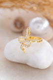 14K Golden Diamond Sneak Ring / Wild Sneak Golden Ring / Sneak Ring / Ring Gift / Golden Minimalist Ring / Gift For Mother Day