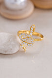 14k Gold Snake Ring For Women, Rose Real Gold Open Snake Ring, Unique Dainty Silver Snake Ring