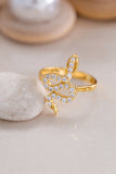14K Golden Diamond Sneak Ring / Wild Sneak Golden Ring / Sneak Ring / Ring Gift / Golden Minimalist Ring / Gift For Mother Day