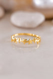 14K Golden 5 Star Ring / Golden Star Design Ring / Golden Ring Gift For Her / Gift For Mother Day/ 5 Star Minimalist Design Ring
