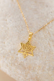 Symbolic 14K Gold David Pendant, Judaica Jewelry, Sterling Silver Religious Necklace, 925 Silver Meaningful Star of David,Unisex Judaic Gift