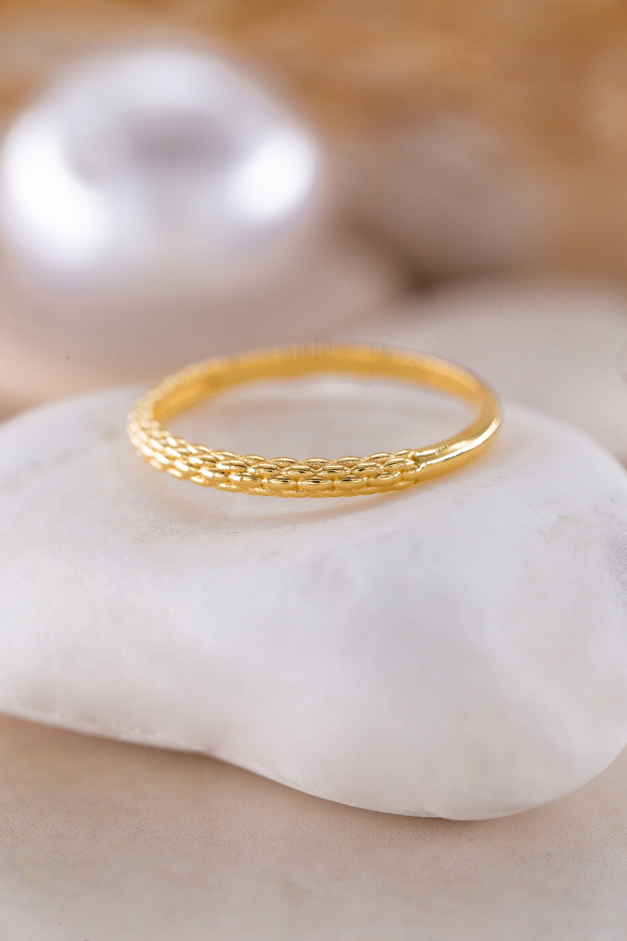 925 Silver Gold Circle Ring, Thick Band Ring, Circle Design Ring, Flat Stacking Ring, Valentine's Day Necklace, Mother Day Jewelry