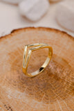V-Shaped 18k Yellow Gold Ring, Double Aesthetic V Ring, Curve Ring, Chevron Ring, Gift For Mother Day, Mother Day Jewelry, Gift for Her