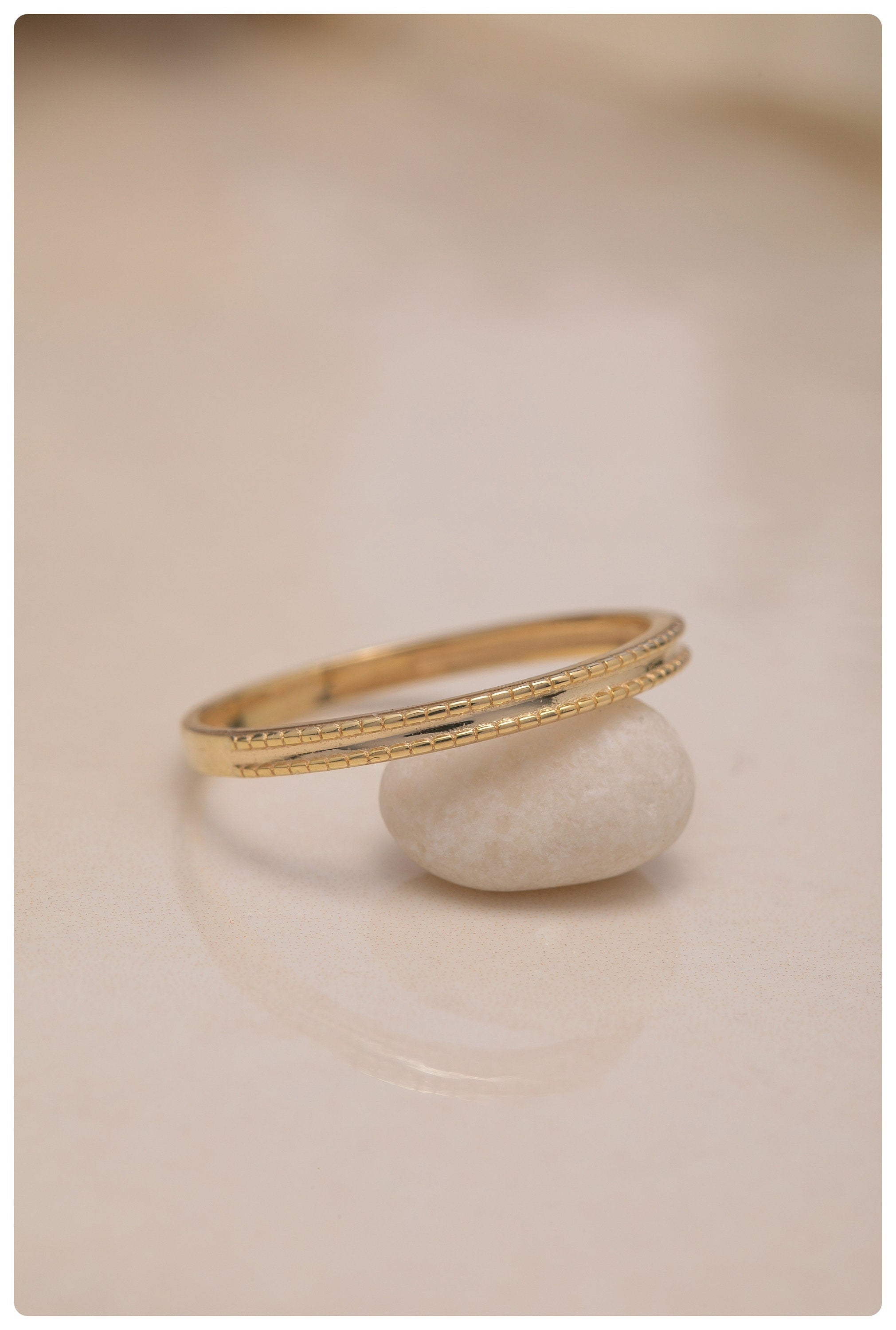14K Statement Ring, Minimalist Bridal Wedding Ring, Gold Rings for Women, Anniversary Ring, 925 Sterling Silver, Dainty Ring, Unique Ring