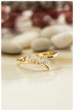 14K Diamond Stone Gold Wedding Band, 925 Sterling Silver Ring, Engagement Ring for Her, Promise Ring, Groom's Gift, Elegant Bridal Ring